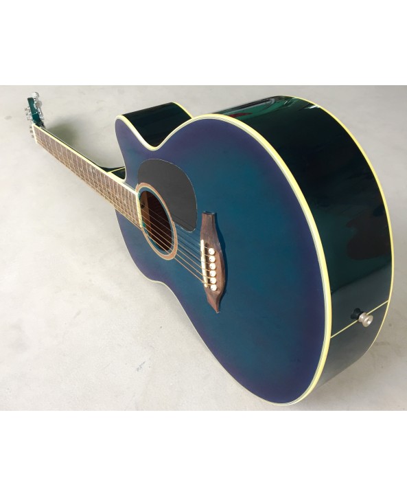 ARTIST ACOUSTIC GUITAR W/CUTAWAY GREENISH BLUE